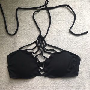 Black halter top bikini